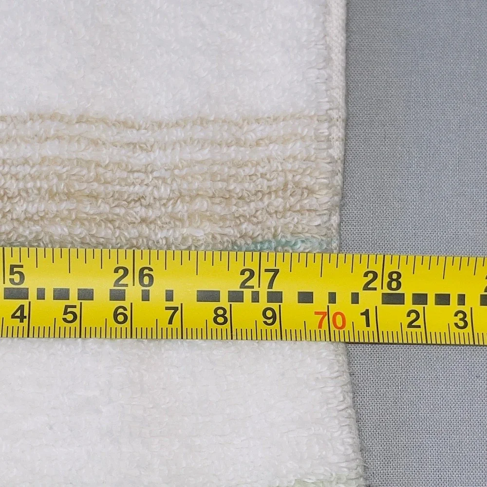Tommy Bahama Home Bath Towel & 2 Hand Striped Blue Green Beige 100% Cotton 52x27
